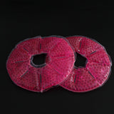 Max 2 Pieces Big Round Thermal Gel Pads for Nursing Mothers Suitable Crimson
