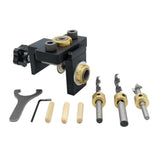 Max Aluminium Alloy 3 in 1 Puncher Locator Wood Dowel Hole Drilling Guide Jig A