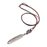 Maxbell Men Necklace Adjustable PU Leather Cord Fashion for Men Anniversary Holiday