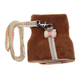 Maxbell Small Pet Brown Clothes Adjustable Harness Lead Leash Traction Rope S