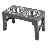 Maxbell Dog Food Bowls Adjustable to 5 Height Feeding Bowl 1.1L Bowl Dog Dish Modern