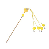 Maxbell Cat Teaser Wand Toy Interactive Toy Chew Toy IQ Improving Kitten Rod Toy Yellow