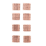 Max 8 Pieces Adhesive Back Copper Heatsink VGA GPU RAM Memory Chipset Cooler