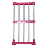 Max Wardrobe Closet Storage Rack Layered Partition Board Shelf  Rose Red 38-55cm