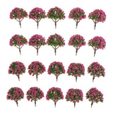 Maxbell Pack of 20pcs Painted Model Trees Building Train Railway Layout Scenery DIY 1:75 SA80-N