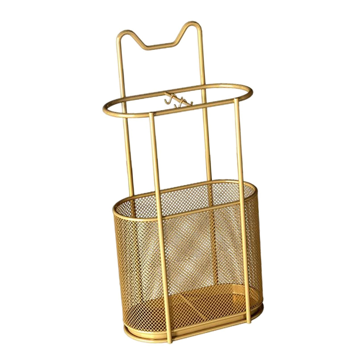 Maxbell Iron Umbrella Stand Holder and Drip Tray with Hook for Hallway Hotel Office
