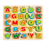 Maxbell Wooden English Alphabet Uppercase Letters Cognitive Board Educational Toy