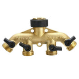 Maxbell 4 Way Garden Hose Splitter Heavy Duty Water Hose Adapter Europe Thread