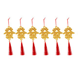 Maxbell Chinese New Year Decorations Pendant for Potted Plants Indoor Outdoor Decor Fa character 6pcs