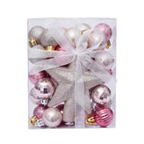 Maxbell Christmas Ball Ornaments Decorative Tree Top Star for Xmas Holiday Champagne Gold Pink