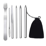 Maxbell Paracord FID Set Lacing with Velvet Bag for DIY Strings Bracelet Crafts Tool 6pcs