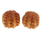 Max 1 Pair Handcraft Craft Wooden Pecan Walnut Sculpture Home Desktop Ornaments