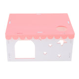 Max Small Animal House Cabin Cages Villa Hut Play Toy Hamster Exercise Toy Pink