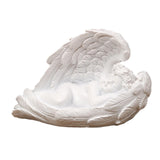 Maxbell Praying Angel Statue Hand Carved Angel Sculpture for Porch Desktop Bookshelf Style D