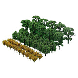Maxbell 50x Train Scenery Mixed Miniature Trees for Layout Accessories DIY Material Banyan Tree