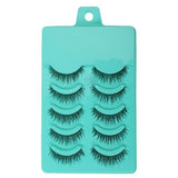 Maxbell 5 Pairs Fashion Beauty Makeup Handmade False Eyelashes Messy Cross Style