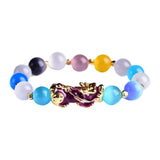 Maxbell Beaded Bracelet Pixiu Pi Yao Pendant Chinese Style Exquisite Craftsmanship