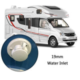 Max 19mm White Round Gravity Fresh Water Filler Hatch Lockable RV Motorhome Kits