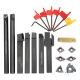 Maxbell 7 Set CNC Lathe Turning Tool Holder Boring Bar + Carbide Insert + Wrench Kit