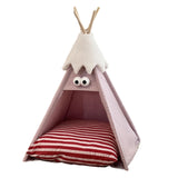 Maxbell Pet Teepee Washable with Thick Cushion Tipi Bed for Kitty Small Animal