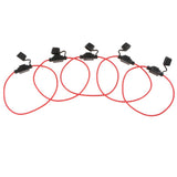 Maxbell 5 Pieces Car Boat Truck Mini Blade Inline Fuse Holder with 16AWG Copper Wire