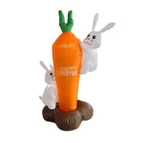 Maxbell Easter Inflatable Carrot Bunny Cute Happy Easter for Holiday 180cm