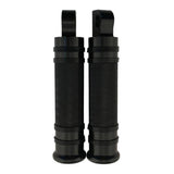 Max Maxb Universal Motorcycle CNC Footrests Footpeg Pedals for Harley Black