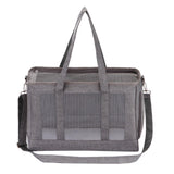Maxbell Pet Carrier Bag Soft Sided Breathable Puppy Carrier Cat Carrier Vacation Gray S