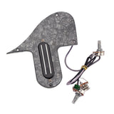 Max Wired Pickup Mandolin Guitar Pickguard A500k B500k Pots Black Pearl
