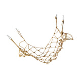 Maxbell Bird Climbing Net Parrot Swing Rope with Buckles Hooks for Conures Budgie 50cmx40cm