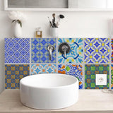 Max 10pcs Vintage Tiles Stickers Bathroom Kitchen PVC Wall Stickers Decals C - Aladdin Shoppers