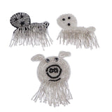 Max Maxb 3pcs Animal Beaded Rhinestone Applique Patch Embellishment DIY Clothes Decor