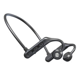 Maxbell Waterproof Air Conduction Headphones 8H playing time for Cycling Gym Working Black