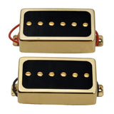 Maxbell 2 Pieces Electric Guitar Pickups Double Coil Humbucker Pickups Golden Black