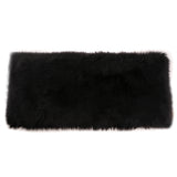 Max 80x50cm Shaggy Sheepskin Rug Soft Non Shed Carpet Rug 5cm Pile Black