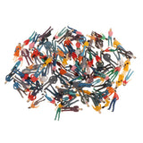Maxbell 100Pcs Painted People Figures Miniatures for Train Railway Layout 1:50