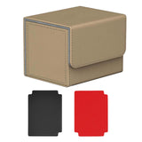 Maxbell Card Holder Display Holds 100 Cards Protective Trading Card Deck Storage Box Khaki