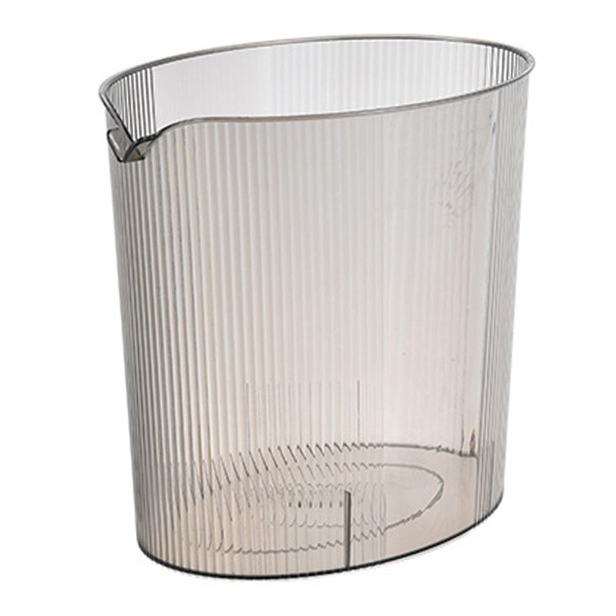 Maxbell Trash Can Waste Paper Basket Rubbish Bin Transparent for Office Toilet Clear Gray