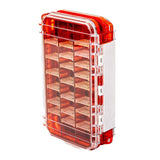 Maxbell Multi Functional Waterproof Fishing Tackle Box Double Sided Equipment Gear Red