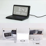 Maxbell Digital Alarm Clock Charging Touch Button Dimmer Fast Charging for Desk White
