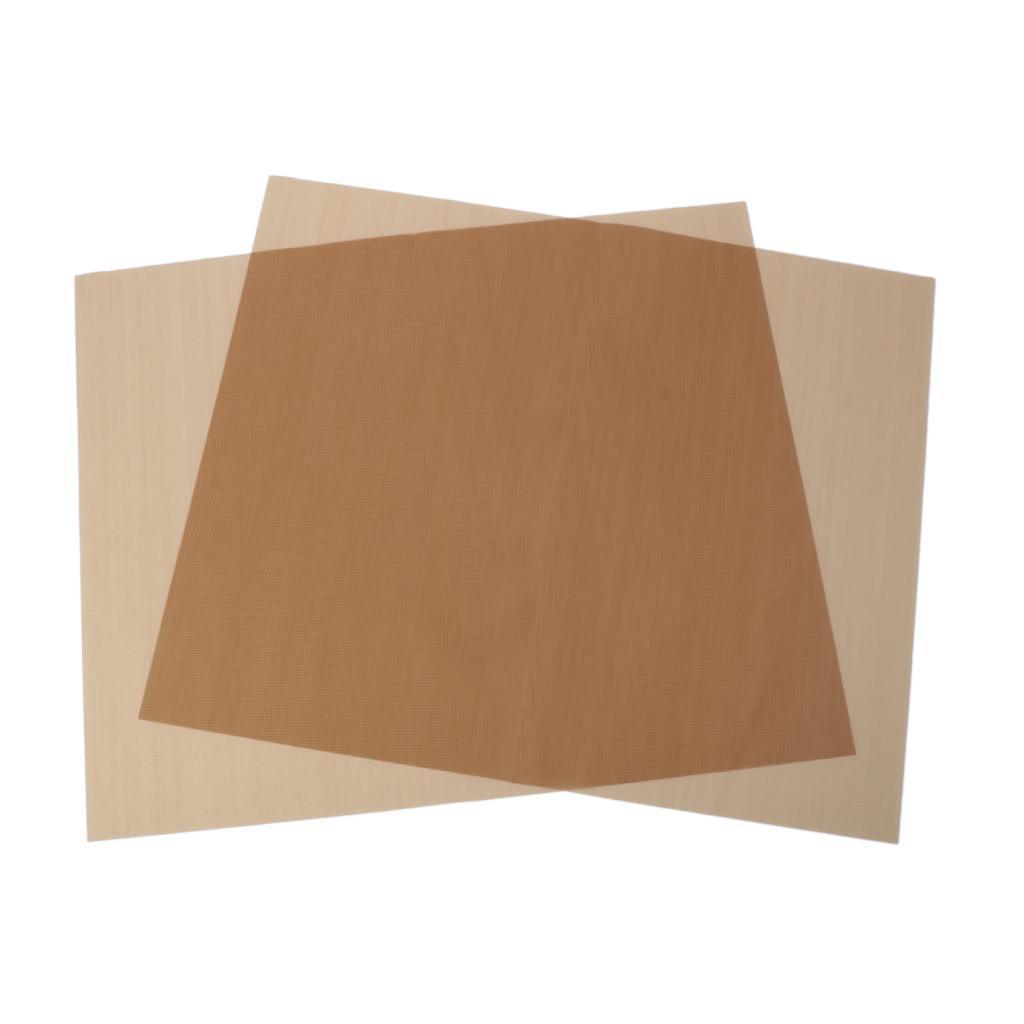 Maxbell 2Pcs 33x40cm Heat Resistant Non-Stick Oven Liners Fiberglass Mat  Brown
