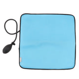 Maxbell Portable Compressible Inflatable Lumbar Pillow for Travel Car Office Blue