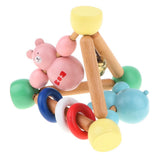 Maxbell Wooden Handbell Rattle Educational Baby Montessori Early Development Toy