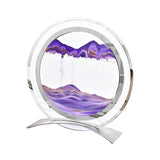 Maxbell Creative Moving Sand Art Picture Quicksand Painting for Art Gallery Desktop Violet