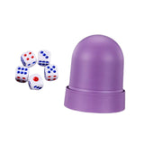 Maxbell Dice Cup Upgraded Flap W/ 5 Dices Bar Dice Professional for Restaurant Party violet