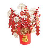 Maxbell Blessing Bucket Set Bouquet Spring Festival Wedding DIY Decor 46x38cm