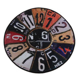 Max Thicken Tapete Vintage Wall Clock Printed Carpet Wall Clock D Style 80cm