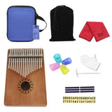 Maxbell 17 Key Kalimba Mbira Finger Percussion Thumb Piano with Storage Bag Wood