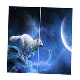 Max 2 Panel Printed Curtain Thermal Insulated Curtain Drape Snow Wolf
