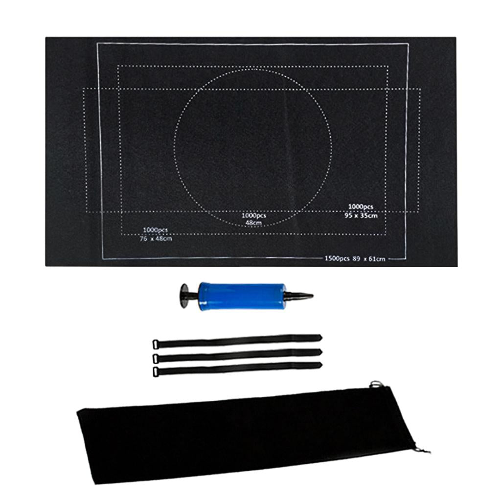Maxbell Puzzle Roll Up Mat Felt Jigsaw Puzzle Storage Pad Blanket Black 1500Pieces